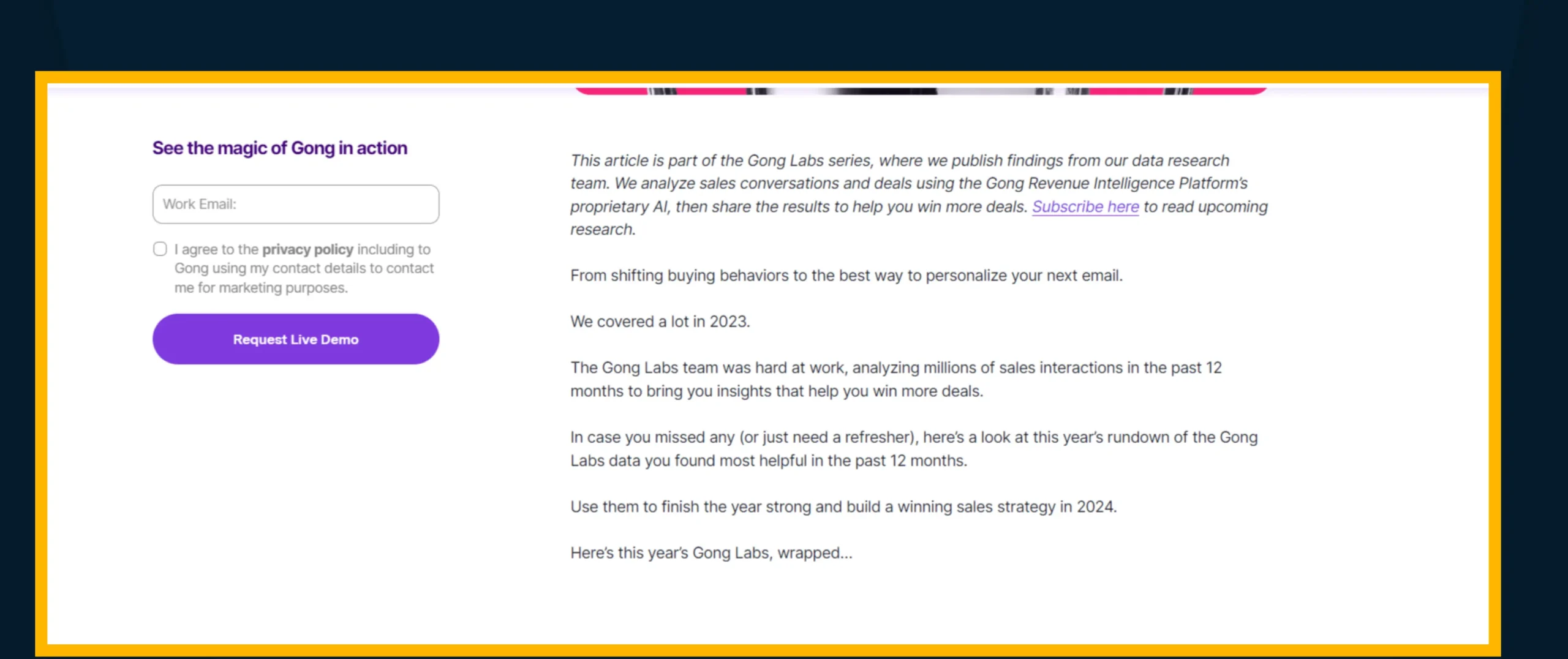 Gong.io’s Sales Conversation