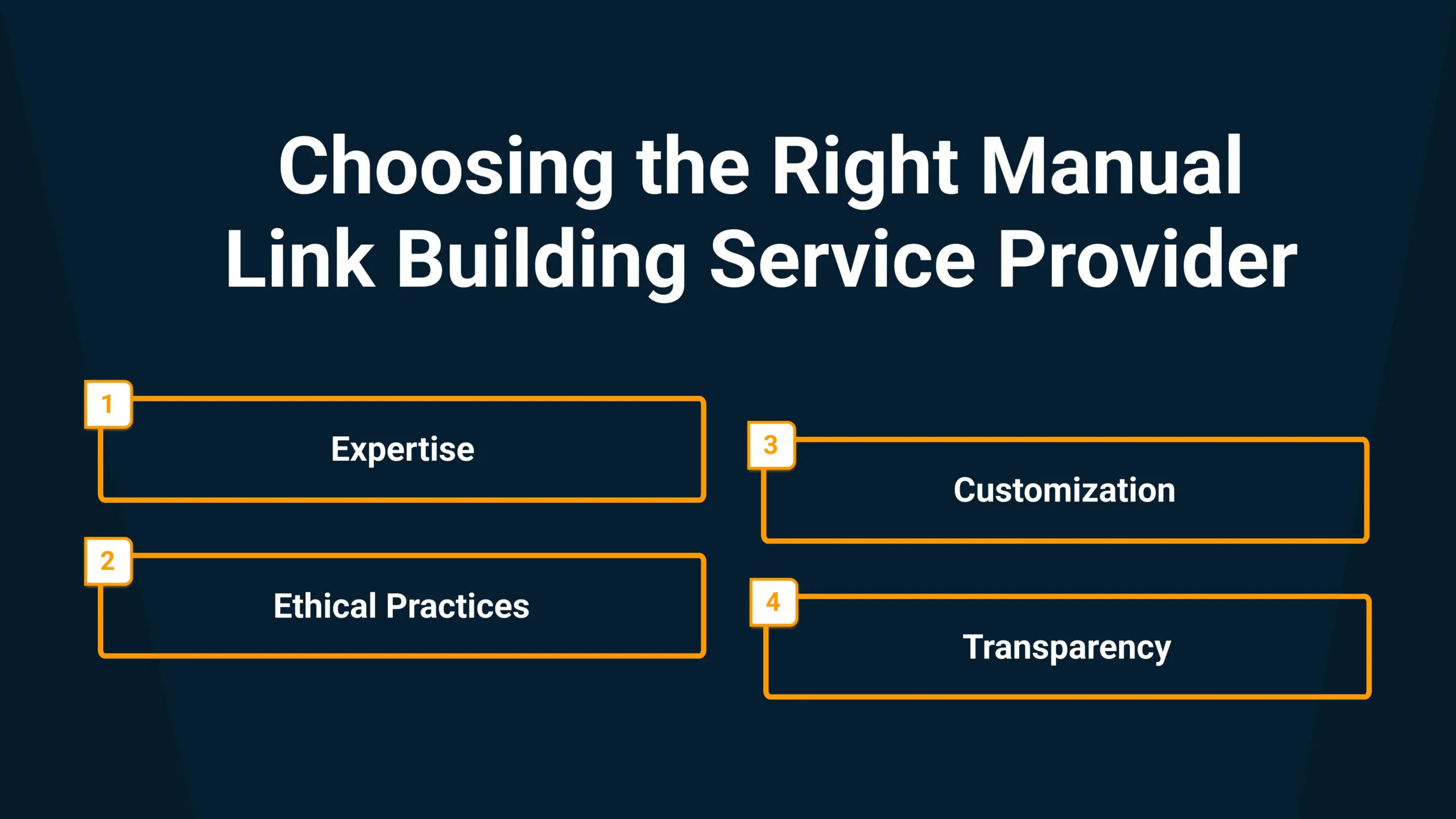 Choosing the Right Manual Link Building Service Provider