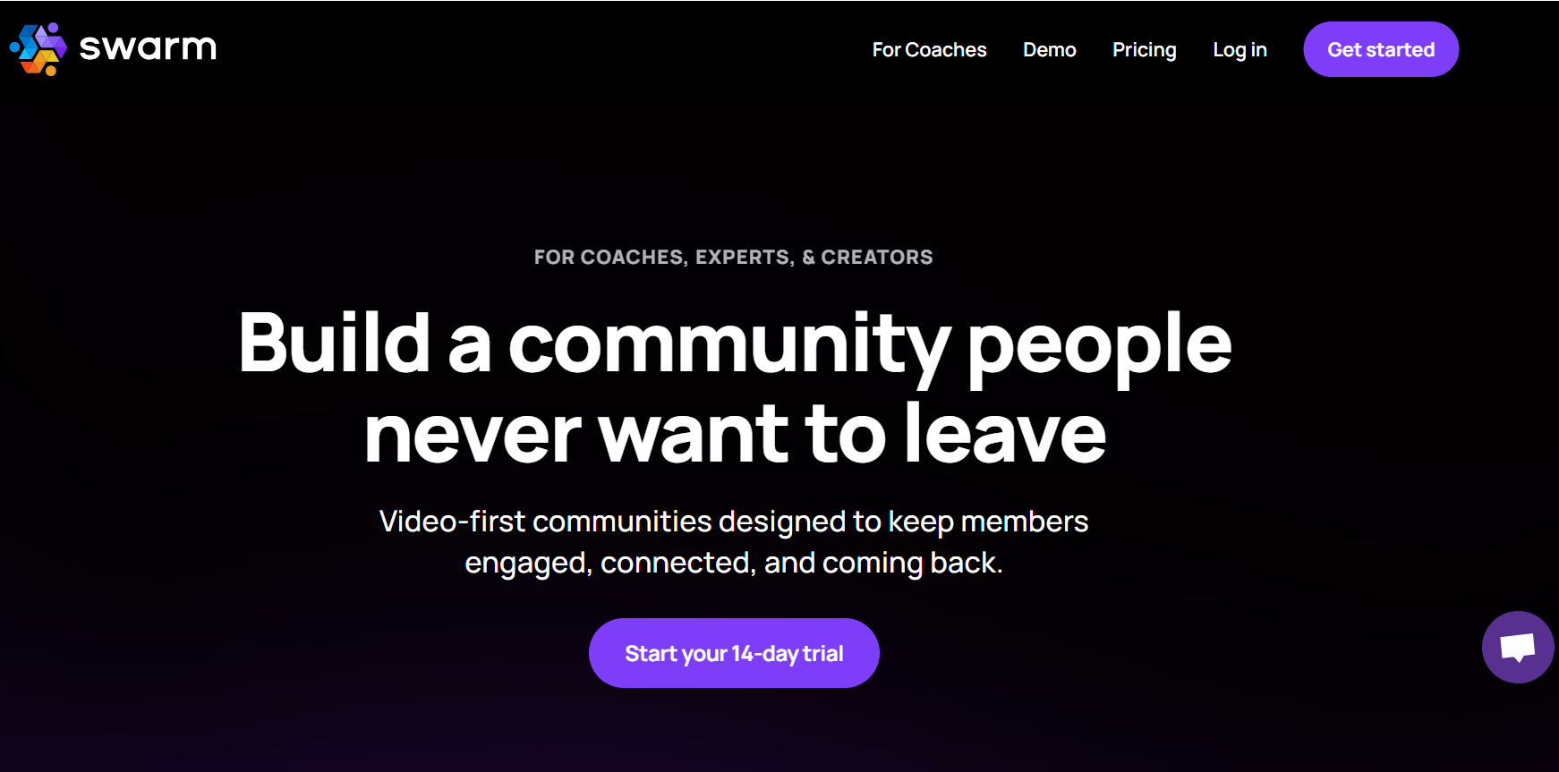Swarm Landing page