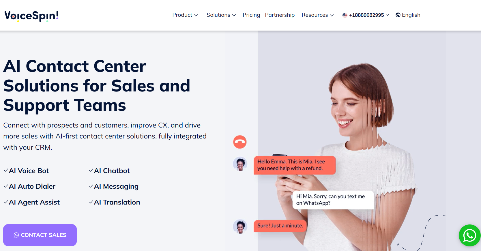 VoiceSpin Landing Page
