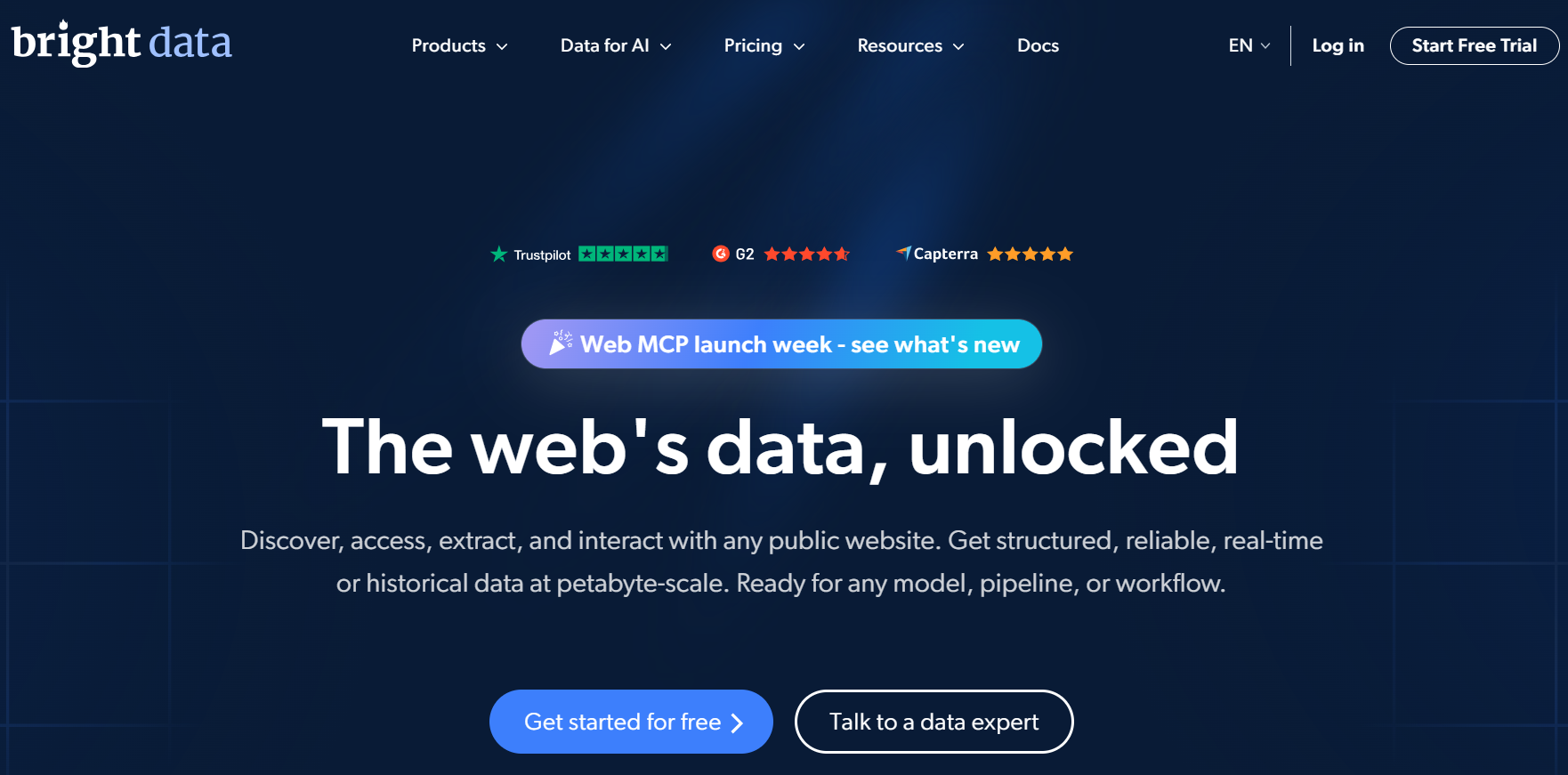 Bright Data Landing page