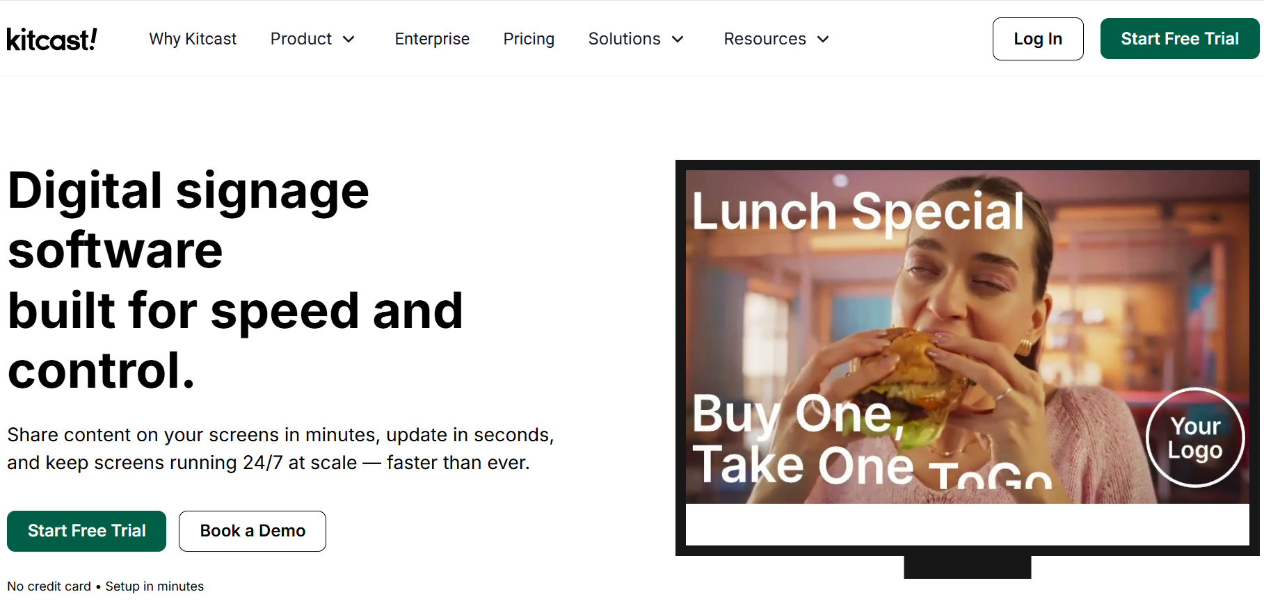 Kitcast landing page