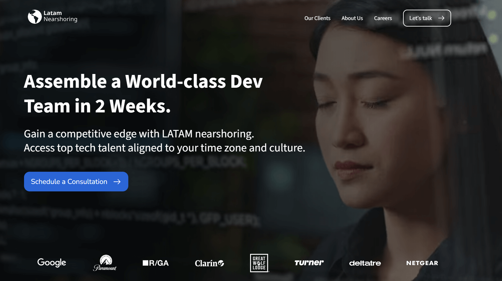 Latam Nearshoring website