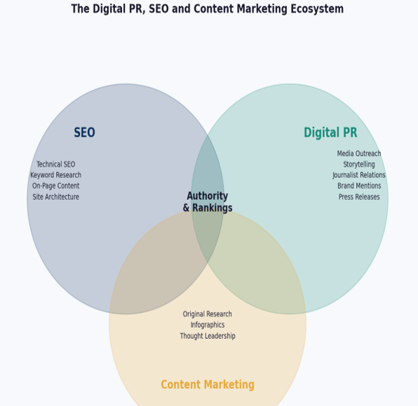 How Digital PR, SEO, and Content Marketing