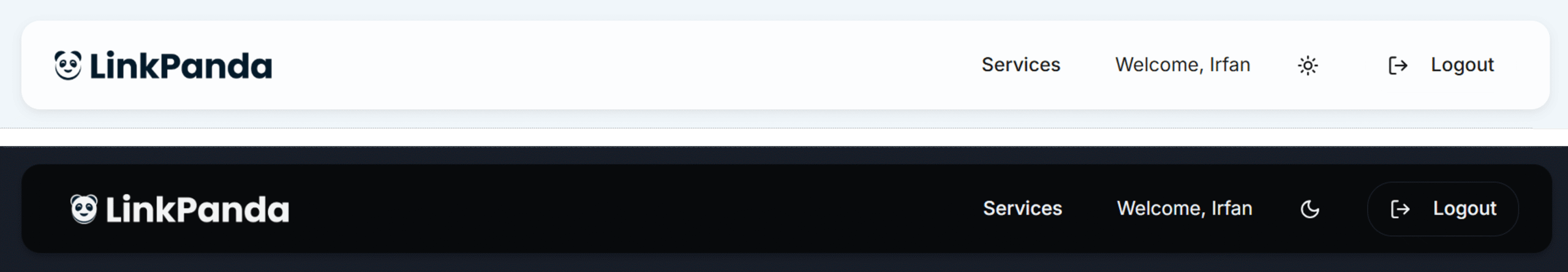 LinkPanda App Header