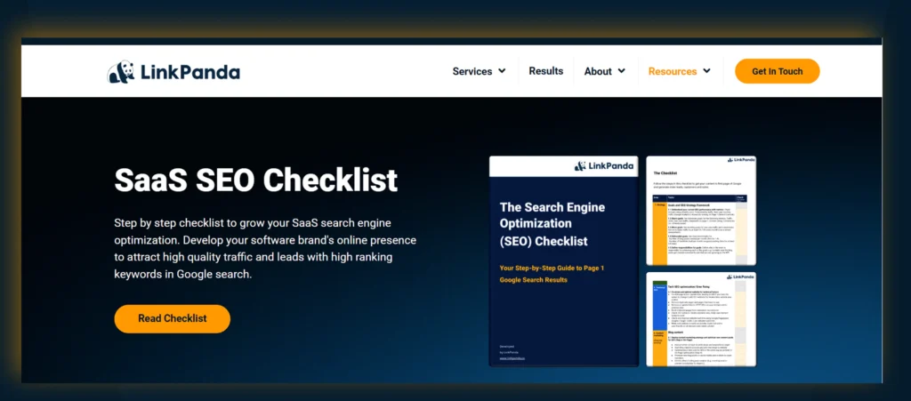 Link Panda SaaS SEO Checklist