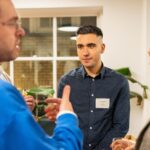 Our CEO Christopher Lier at SaaSiest networking event representing LinkPanda