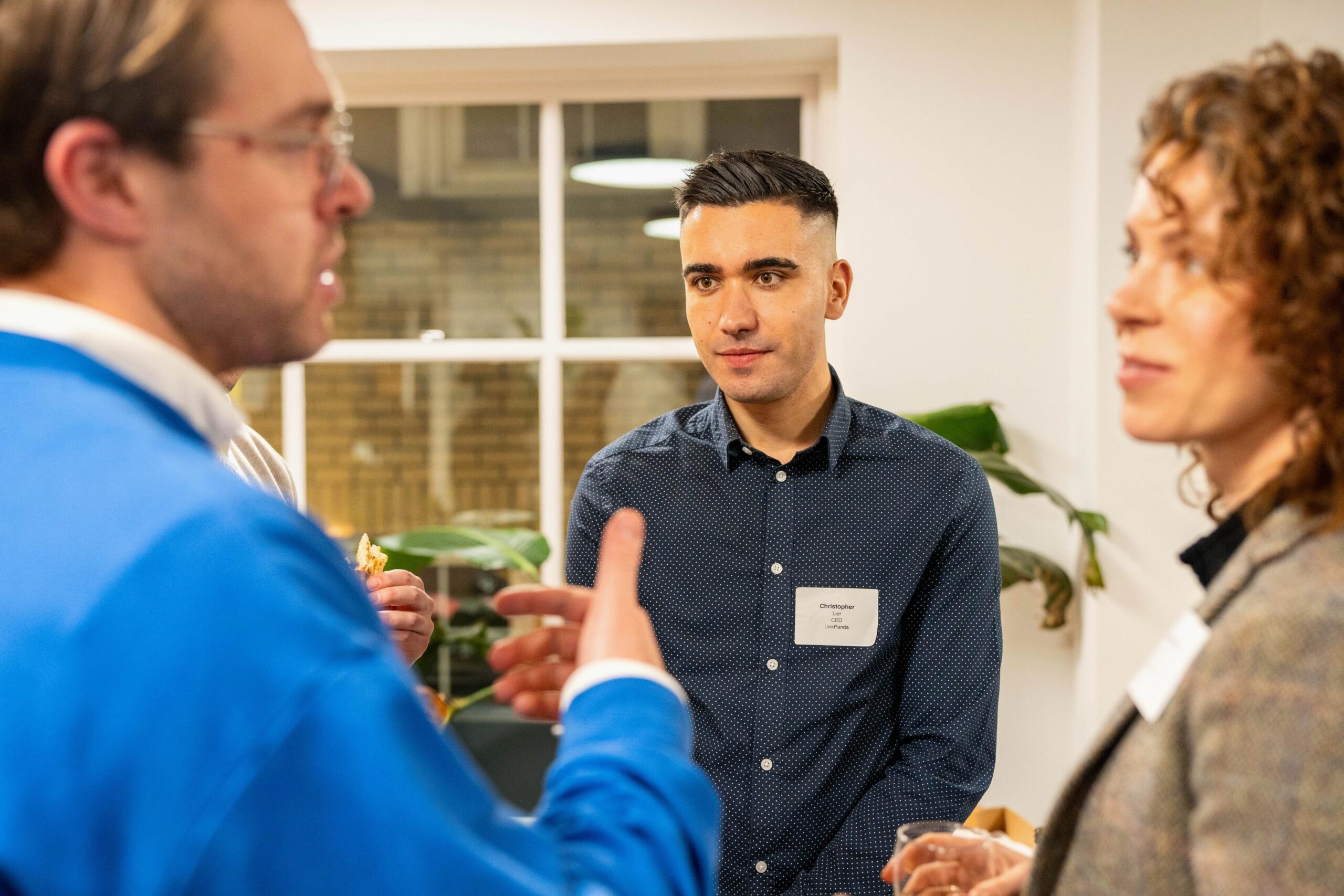 Our CEO Christopher Lier at SaaSiest networking event representing LinkPanda