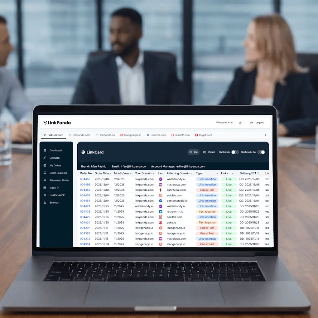 LinkPanda App on laptop