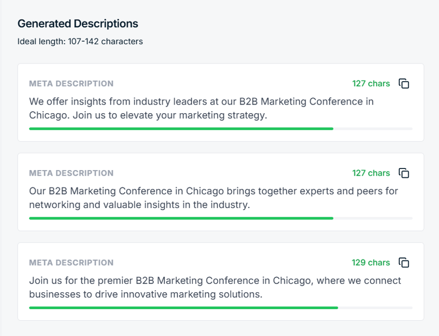 Meta description generator