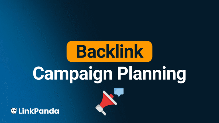Backlink campaign planning
