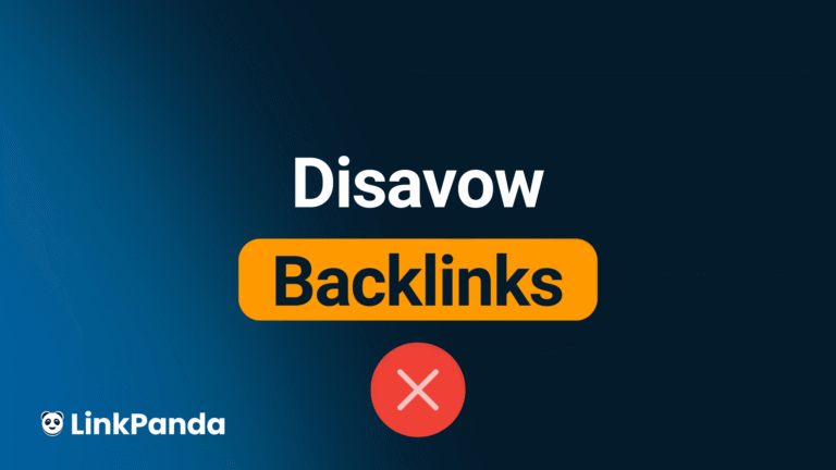 Disavow backlinks