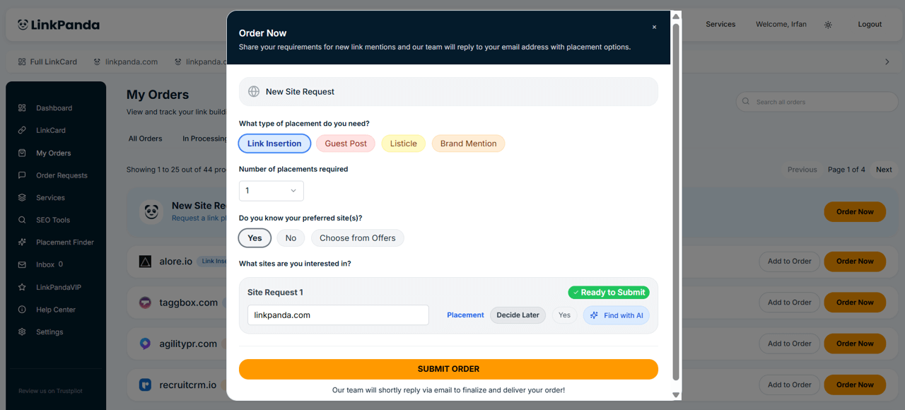 Find Backlink Opportunities with the AI Placement Finder