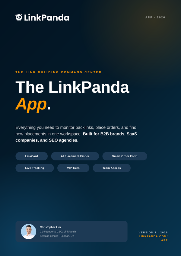 LinkPanda App brochure cover
