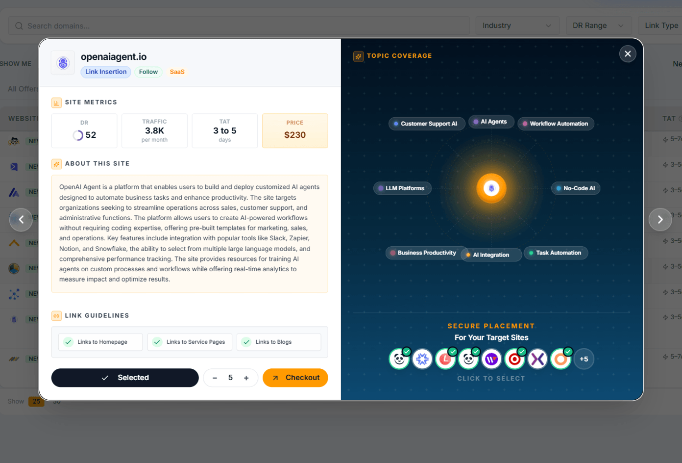 LinkPanda App - New Order Form