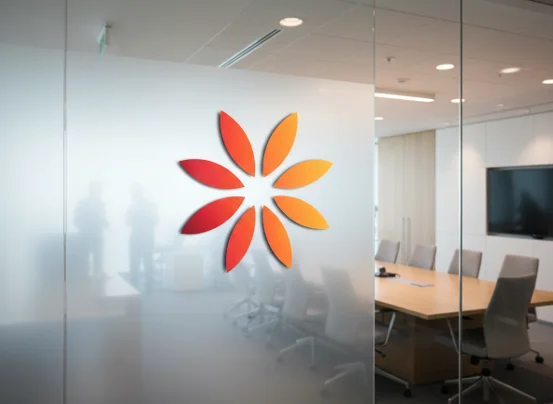 Sentosa Limited logo on the office wall