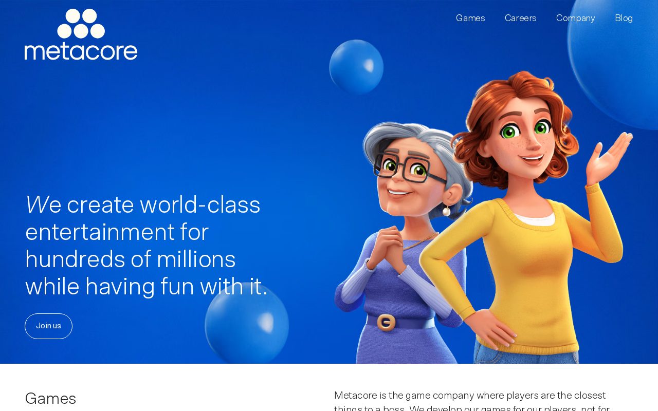Metacore website screenshot