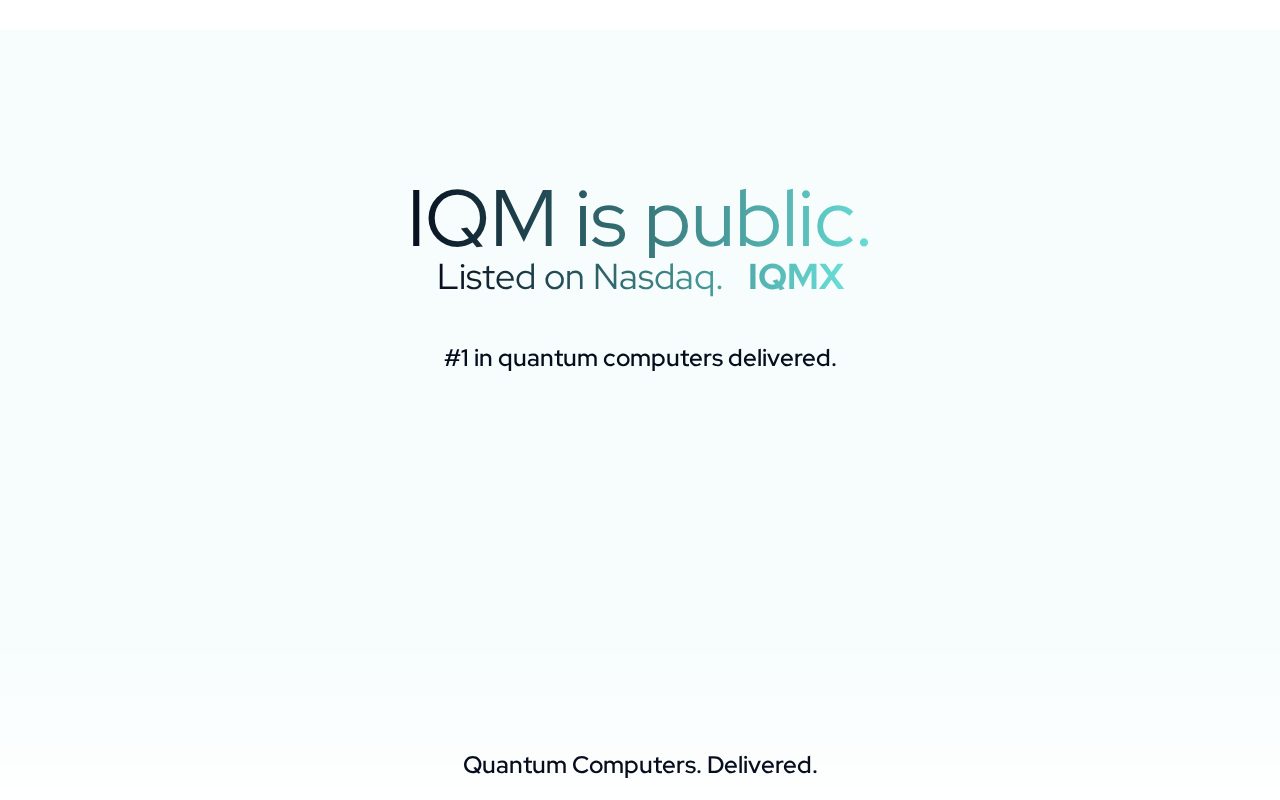 IQM website screenshot
