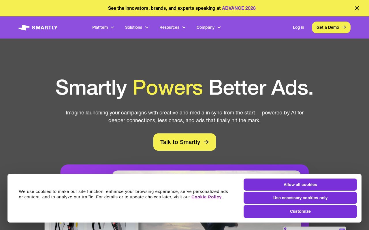 Smartly.io website screenshot